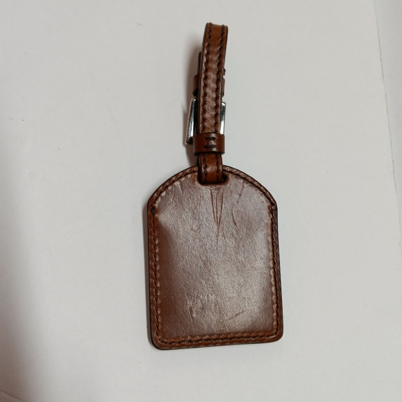 PRADA Genuine Leather Bag Luggage Tag w/ Buckle Strap - Picture 6 of 12